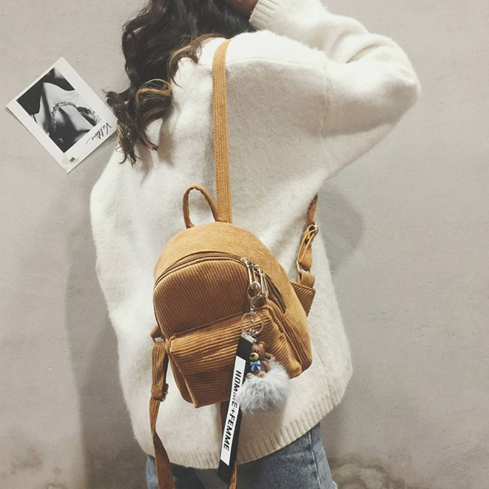 FEMALE MINI YELLOW/BEIGE BACKPACK - Picture 2 of 15